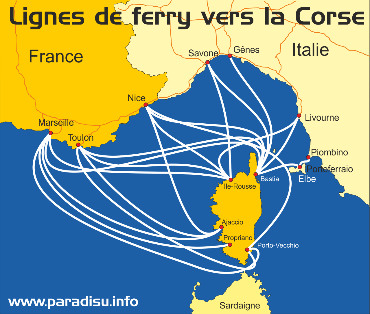 Ferries vers la Corse